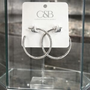 Women's silver hoop earrings